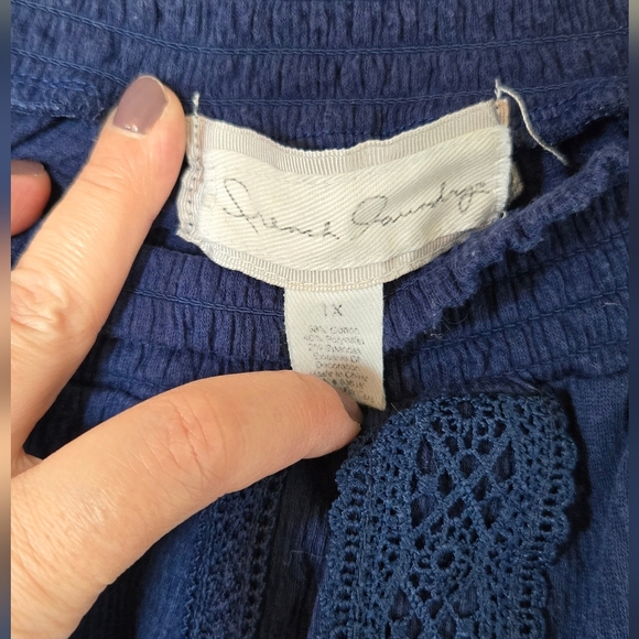 French Laundry Off the shoulder Navy Top Size 1X - Picture 5 of 5